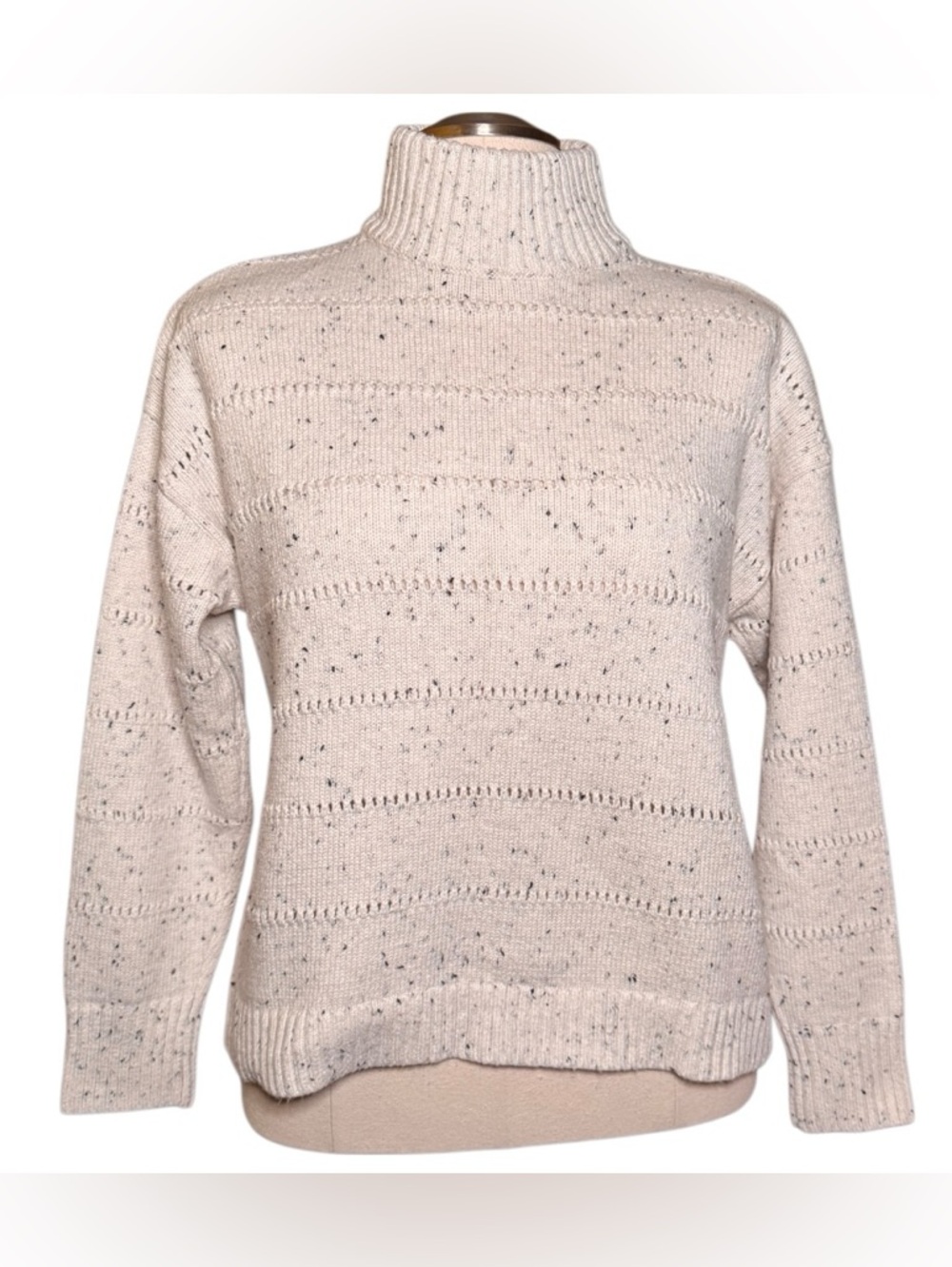Haven Well Within Mock Neck Speckled Tweed Sweater